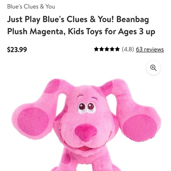 BLUES Clues Magenta puppy very good, pre-owned condition - Picture 8 of 8